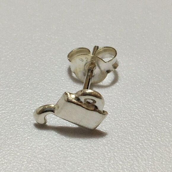 Sterling Silver Earrings Cup Drink Studs Bartender Barista Gift 10mm Posts - Picture 2 of 5